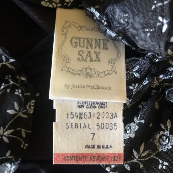 GUNNE SAX JESSICA MCCLINTOCK VINTAGE FLORAL MAXI PRAIRIE PROM DRESS - Picture 14 of 16